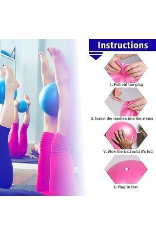 Geeksen 6 Adet Mini Pilates Topu, Pvc Materyal, Denge Ve Core Gücü Artırıcı, Ev/spor Salonu Rehabilitasyon Egzersizi, Renk Seçenekli Kırmızı-mor-mavi-pembe-turuncu-gri Çok Renkli