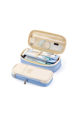 Aoyingnettech Kurşun Kılıflı Kalem Depolama Çantası Büyük Kapasiteli Gz Mavi