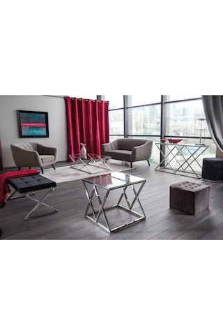 Wanda Paslanmaz Metal Yan Sehpa