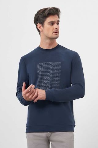 Morven Erkek Marine Trend Bisiklet Yaka Sweat-shirt 25ks063003210 Marine Marine Çok Renkli