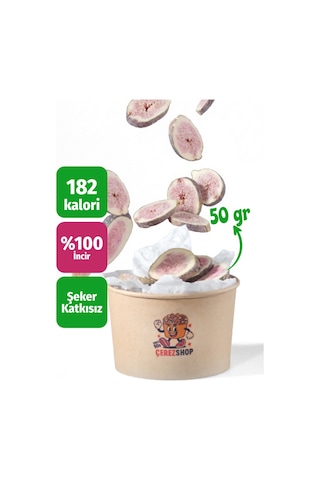 Freeze Dried İncir Dondurarak Kurutulmuş Meyve Cipsi 50 Gr 50 G