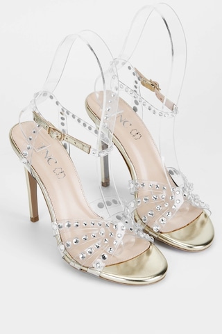 Tamer Tanca Kadın Hakiki Deri Sarı Topuklu Ayakkabı 654 115 Bn Ayk Sk23/24 Altın/gumus