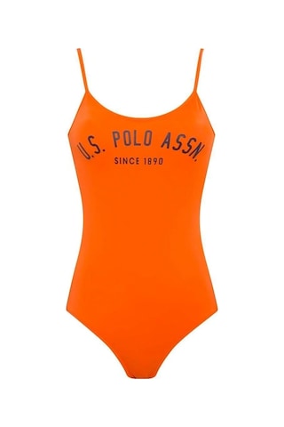 U.S. Polo Assn. Kadın Turuncu İnce Askılı U Yaka Mayo Turuncu