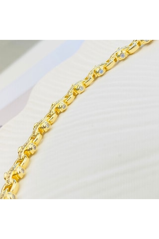 Kadın Bileklik T Model Bileklik Kararmaz Xuping Vip Seri 14 Ayar Gold 19cm Altın