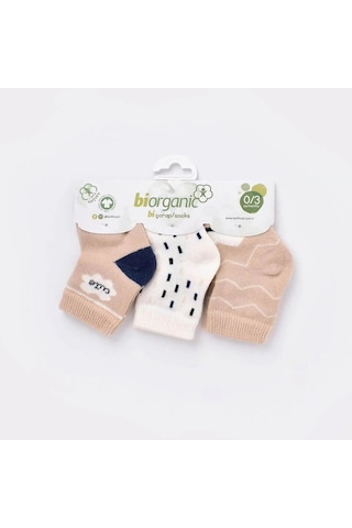 Biorganic Cute 3'lü Bebek Çorabı 68448