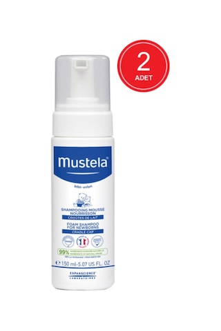 Mustela Yeni Doğan Konak Önleyici Köpük Bebek Şampuanı 2 x 150 ML