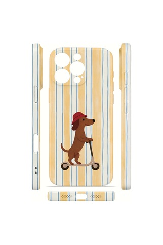 Apple iPhone Uyumlu 16 Pro Vorian İnce Kamera Korumalı Mika Kılıf Dachshund Riviera Dachshund Riviera Mika