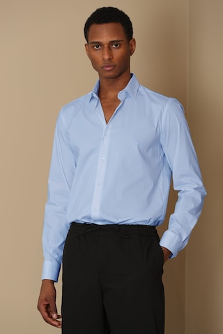 Lufian Austın Erkek Klasik Gömlek Slim Fit Mavi 111010514100300 Mavi