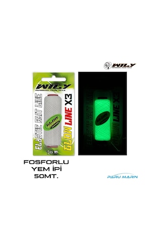 Wily Fosforlu Glow Pro Elastik Yem İpi 50mt.