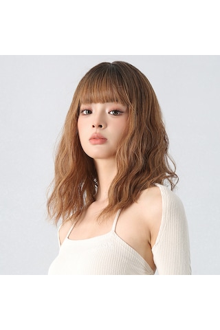 Kadın Kıvırcık Peruk Parti Kostüm Peruk Trendy Altın Kahverengi Saç Patlamalı Peruklar Fileli Sevimli Peruk Kaynak Çıtçıt 58638973