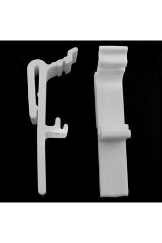 Tenfowee Plastik Pencere Perde Tutucu Seti - Dikey Konfigürasyon, 8 Adet, Beyaz Renk, 8 Cm Uzunluk