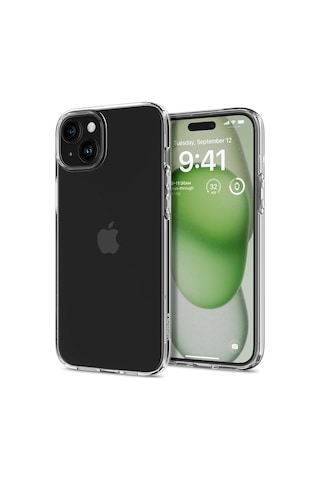 Spigen Apple Uyumlu iPhone 15 Plus Kılıf Liquid Crystal Tam Koruma Crystal Clear - ACS06647