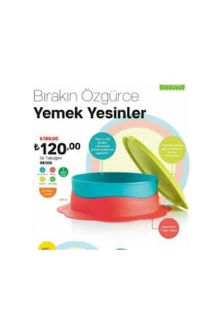 Ilk Tabağım Tupperware Mavi