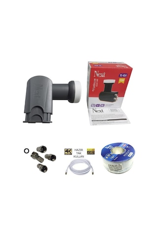 Uydupark Next YE- 404 4'Lü Lnb + 40 M Next Kablo + Contalı Konnektör 4 Adet