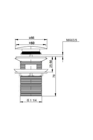 Bocchi Basmalı Lavabo Süzgeci Su Taşma Delikli 6190-0002