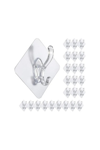 Mika Kristal Plastik Tabanlı 6 Kollu Tak Çıkar Yapışkanlı Montaj 6x42cm 5122 Çok Renkli