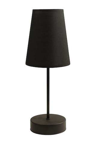 Modern Pil İle Çalışan Abajur Başlıklı Masa Lambası - Kablosuz Ay Siyah