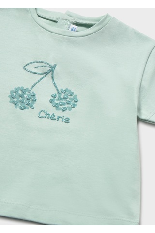 Kız Bebek Cherie Desenli Tişört 105 Mint