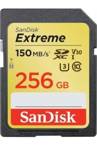 Sandisk Extreme SDSDXV5-256G-GNCIN 256 GB SDXC Class 10 UHS-I Hafıza Kartı