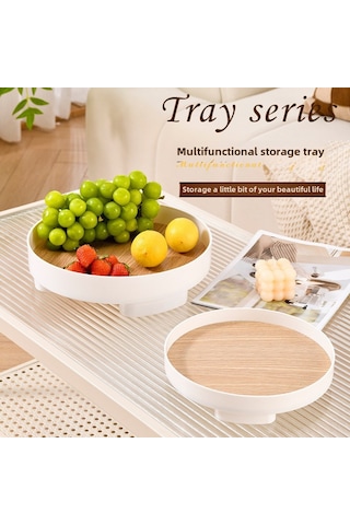 Shineyee Büyük Boy Beyaz Satranç Desenli Ahşap-plastik Entegre Giriş/ Oturma Odası Çekmecesi: Dekoratif Ev Çeşitli Kullanimlı Depolama Tepsisi 29.5 7.2 Cm