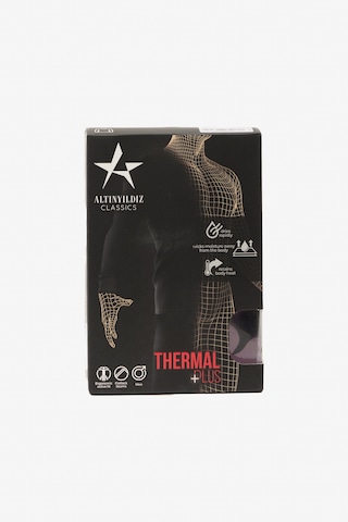Ac&Co / Altınyıldız Classics Erkek Sıyah Standart Fit Normal Kesim Isı Koruyan Nefes Alabilen Termal Üst