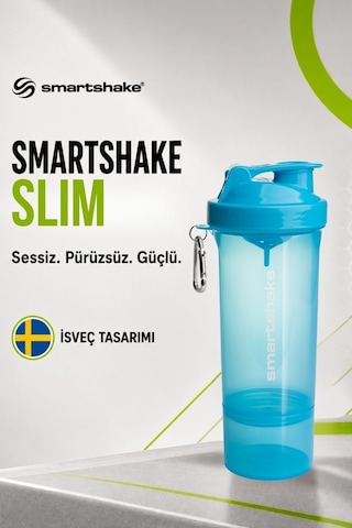 Smartshake Slim Serisi 500 Ml Neon Mavi Protein Shaker