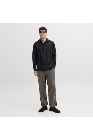 Jack & Jones Erkek Uzun Kollu Gömlek - Summer - 12289174 Siyah