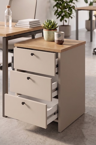 Robin Home Opus 45x40 Cm 3 Çekmeceli Ofis Keson Komodin Sepet-kumsal