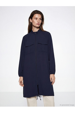 Lcw Modest Lacivert Dik Yaka Kadın Tunik