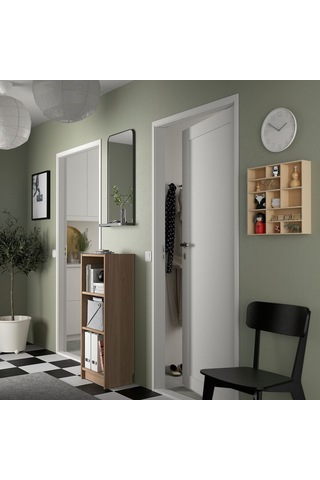 Kitaplık, Meşe Görünümlü, 40x28x106 Cm Abanoz