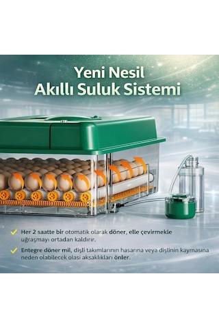 Bay Fx64 Model Tam Otomatik Kuluçka Makinesi Yeni Nesil Havalandırmalı Sulu Sistem Najmaddin