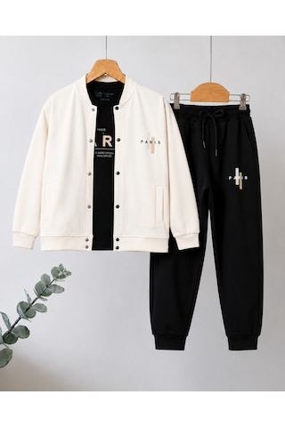 Kokoş Bebe Paris Kolej Ceketli 3 Lü Erkek Çocuk Takım - 11/15 Yaş - 31903 Çok Renk