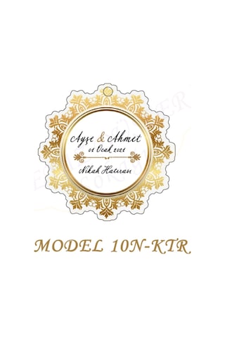Beyazdüşlersokağı Şekilli Etiket (25 Ad)-Nişan,Nikah,Kına,Bebek Süsü-Anı-(Etk10N)
