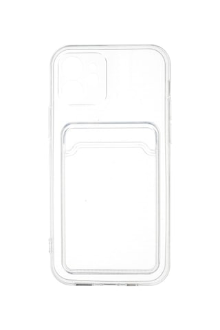 Apple iPhone Uyumlu 12 Kılıf Kart Şeffaf Silikon - Şeffaf