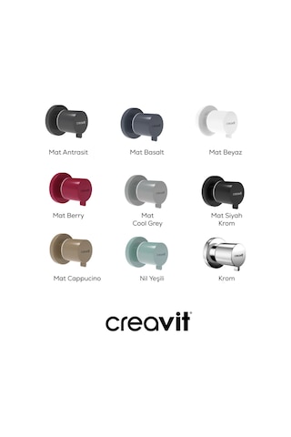 Creavit AC50L.NYL Ara Kesme Valfi 1/2-1/2" Nil Yeşili