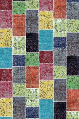 Çok Renkli Patchwork Dokuma Leke Tutmaz Masa Örtüsü Mso288n11
