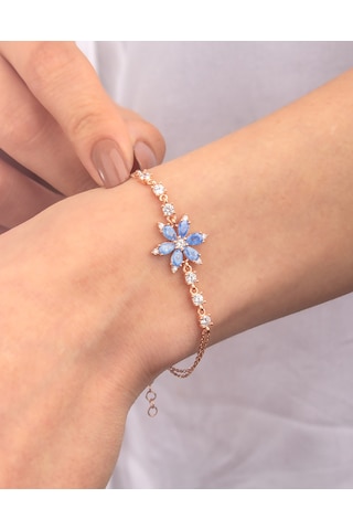 925 Ayar Gümüş Nergis Çiçeği Bileklik N11.3486