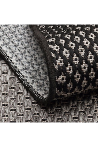 Eko Halı Mono Mno 01 Dark Grey Kaymaz Tabanlı Kilim
