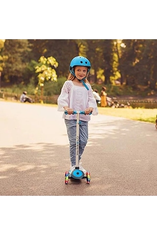 Işık Yayan Tekerlekli Scooter, Çocuklar İçin Eğlenceli Ve Güvenli Taşıma Aracı Açık Füme - Füme - Kahverengi