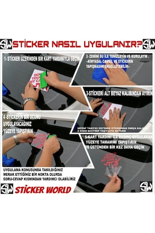 Yan Ayna Şerit Sticker 2 Adet 20 x 3 CM Siyah (530451140)