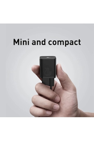 Baseus CCSUP-B01 Super Si Qc 20w Type-c Şarj Cihazı Siyah