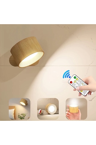 Ranyeek Usb Şarjlı Led Duvar Lambası, Dokunmatik Ve Uzaktan Kumanda, 3 Renk Tonu, 3 Aydınlatma Seviyesi, Manyetik Ve 360 Dönebilen, Kurulum Gerektirmeyen Gece Lambası Diğer