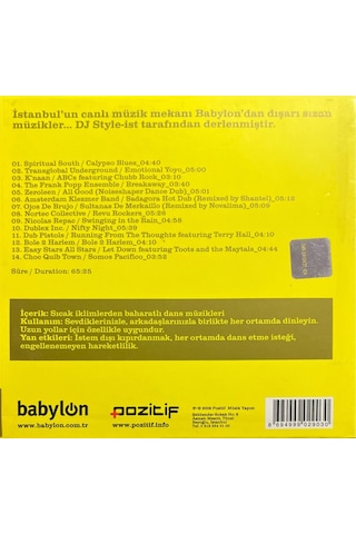 Müzik Cd Sidir - Plak Değildir Cd Babylon Is Music Cd
