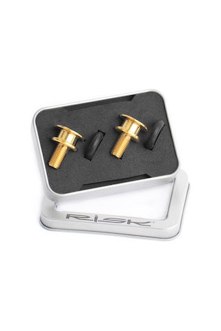 Hombey Titanium Alloy Bisiklet Krank Somunu, M8 15mm Kare Delikli Açısal Somun, Su Ve Toz Koruma, Yüksek Dayanıklılık - Yeni Altın Rengi Çok Renkli