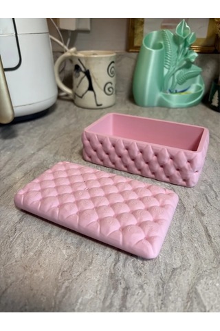 Kapitone Kutu Ve Özel Tasarım Düzenleyici Pembe