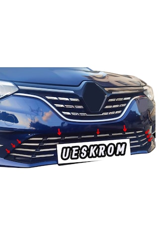 Renault Megane 4 Krom Ön Tampon Çıtası 8 Prç. 2020 Üzeri