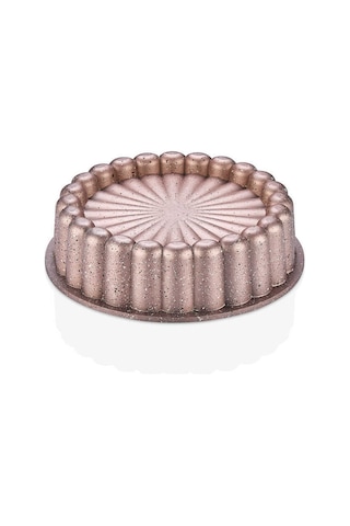 Oms Collection - Biogranit Döküm 26 Cm Chese Cake Tart Kek Kalıbı 3296 - Rose Pink Pembe - Altın