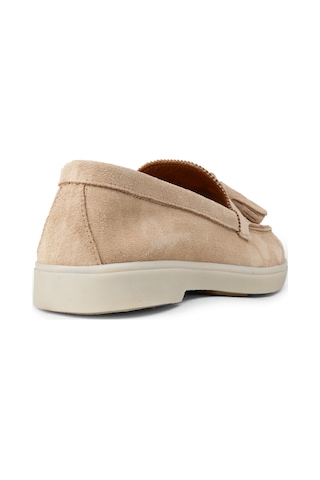 Deery Kadın Hakiki Süet Bej Püsküllü Loafer - 02040zbejc01