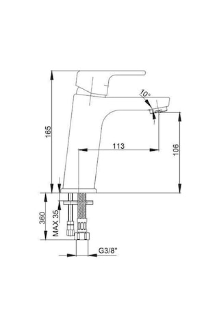 Ar Lunetta Lavabo Bataryası Mat Siyah 103588107
