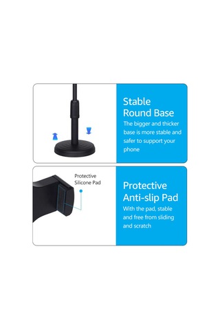 Singree 360 Dönebilen Ayarlanabilir Telefon Tutucu - Geniş Tabanlı, Çizilmeye Karşı Koruyucu